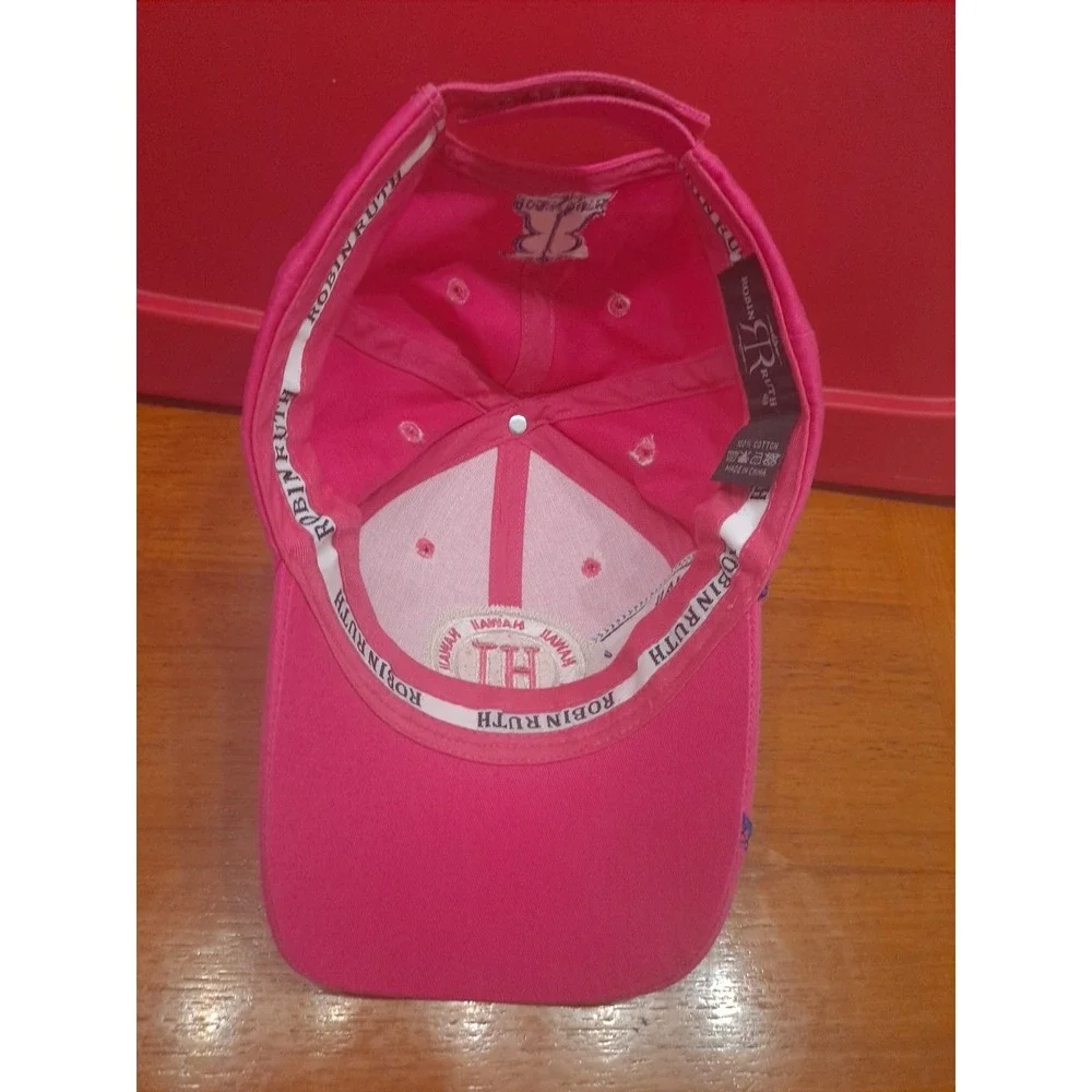 Robin Ruth Pink Hawaii Baseball Hat Cap‎ Adjustable Sizing 100% Cotton